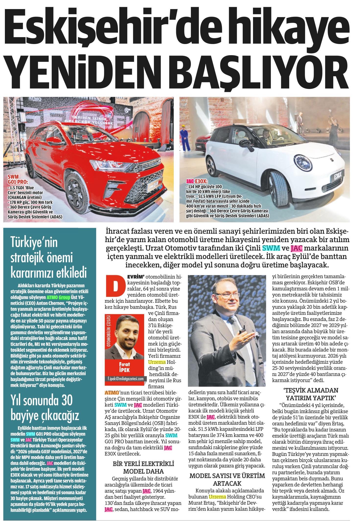 Urzema | Domestic Car Production Resumes